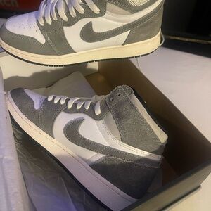 Air Jordan 1 Gray and White High-Tops